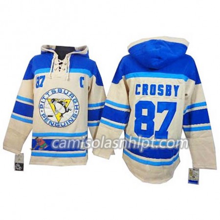 Camisola Pittsburgh Penguins Sidney Crosby 87 Cream Sawyer Hoodie - Homem